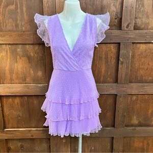 TCEC Lavender Layered Mini Dress